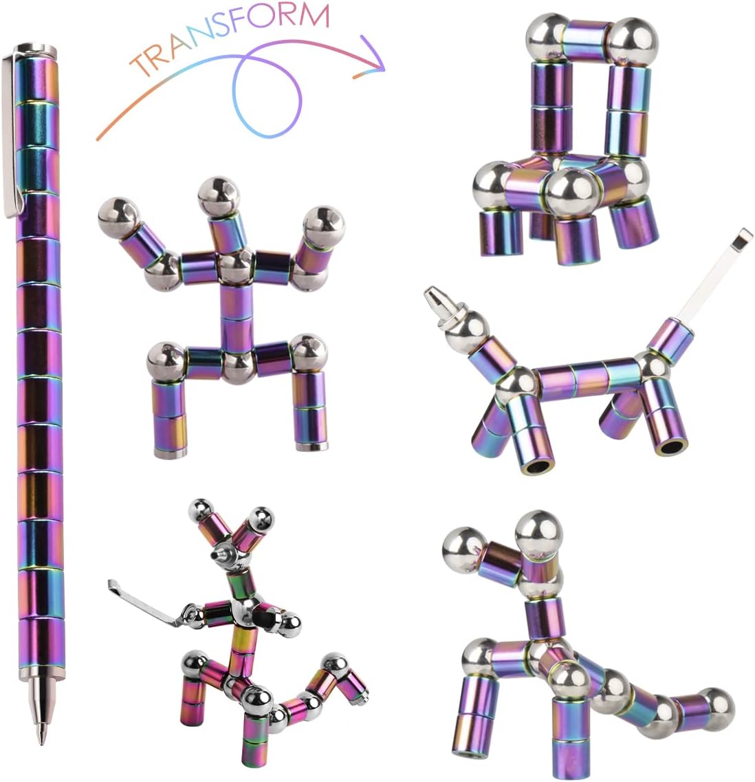 Bolígrafo magnético de metal para la ansiedad, bolígrafo magnético de descompresión, bolígrafo magnético de escritura multifunción, accesorios