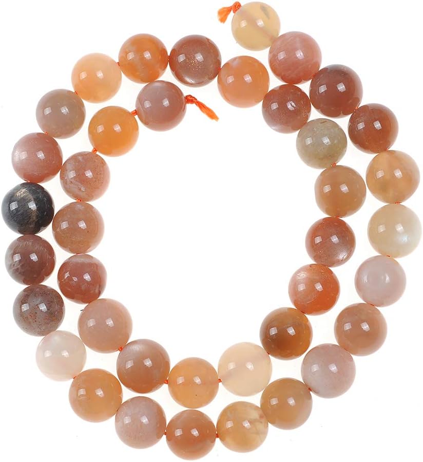 Cuentas de piedra solar para fabricación de joyas, cuentas redondas de piedra de 0.315 pulgadas para pulseras, piedra de jaspe natural, 46