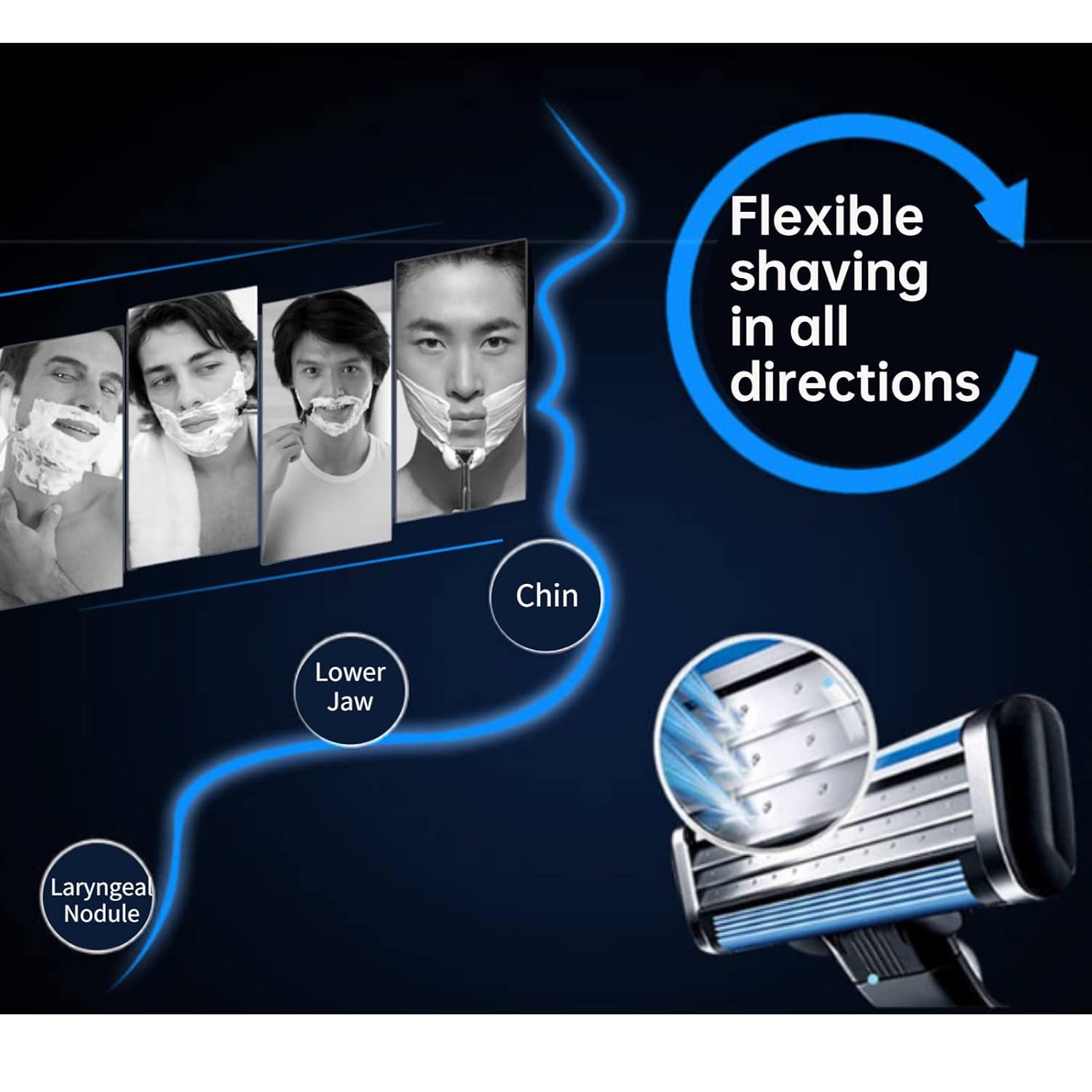 Cuchillas de afeitar para hombres, repuestos de cuchillas de afeitar para hombre Gillette, repuestos manuales de afeitar, cuchillas de corte de