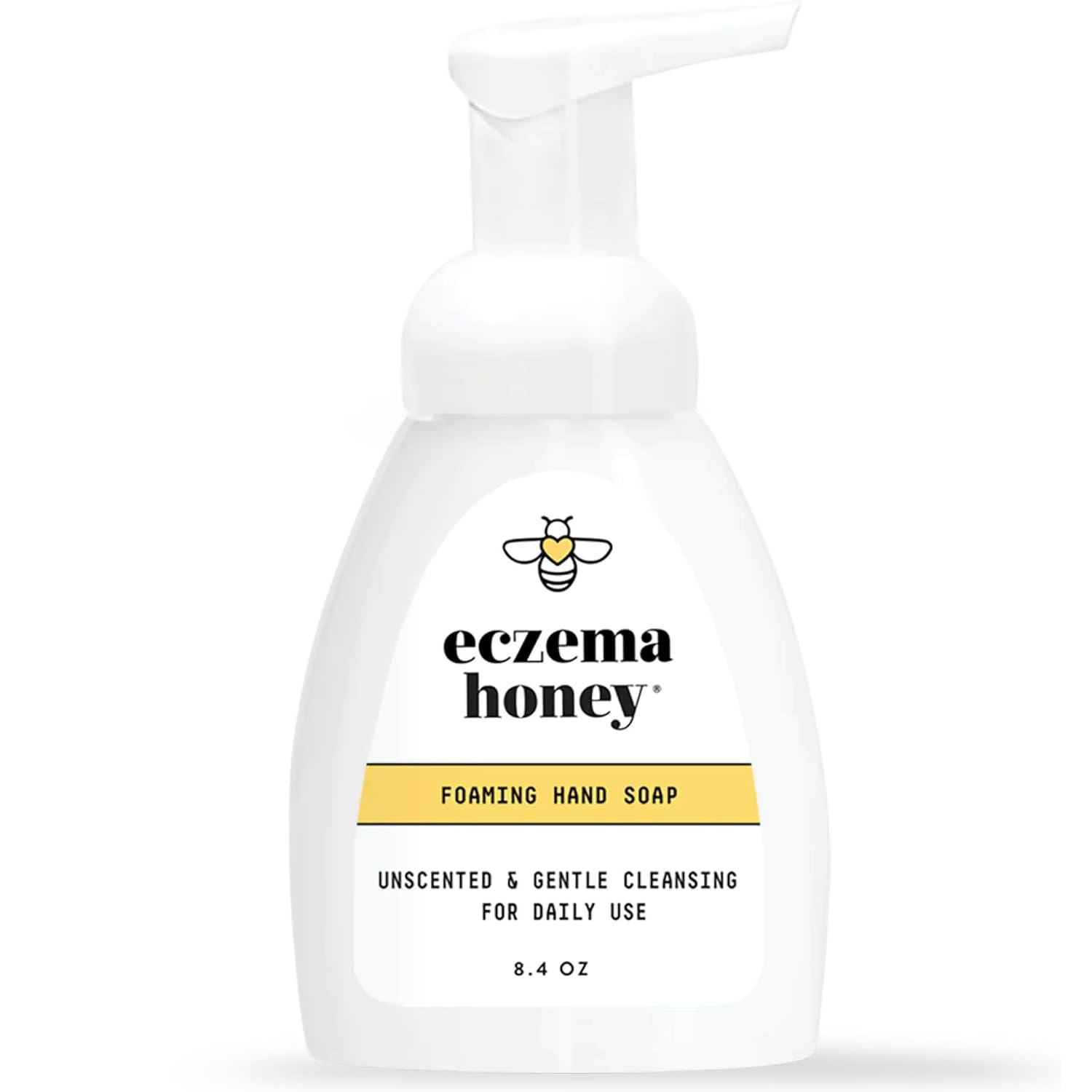 ECZEMA HONEY Jabón de manos suave espumoso  Limpiador suave para manos secas  Jabón de manos no tóxico sin perfume  Limpiador de manos natural para