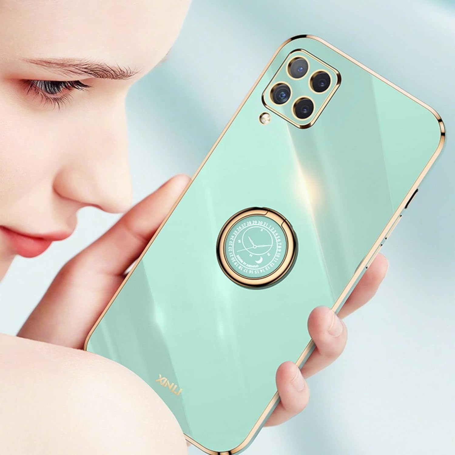 OLOBBIRD Funda de teléfono clásica recta suave y simple para Xiaomi Mi Poco X5 X4 X3 Pro GT NFC, cubierta trasera con soporte de anillo, carcasa