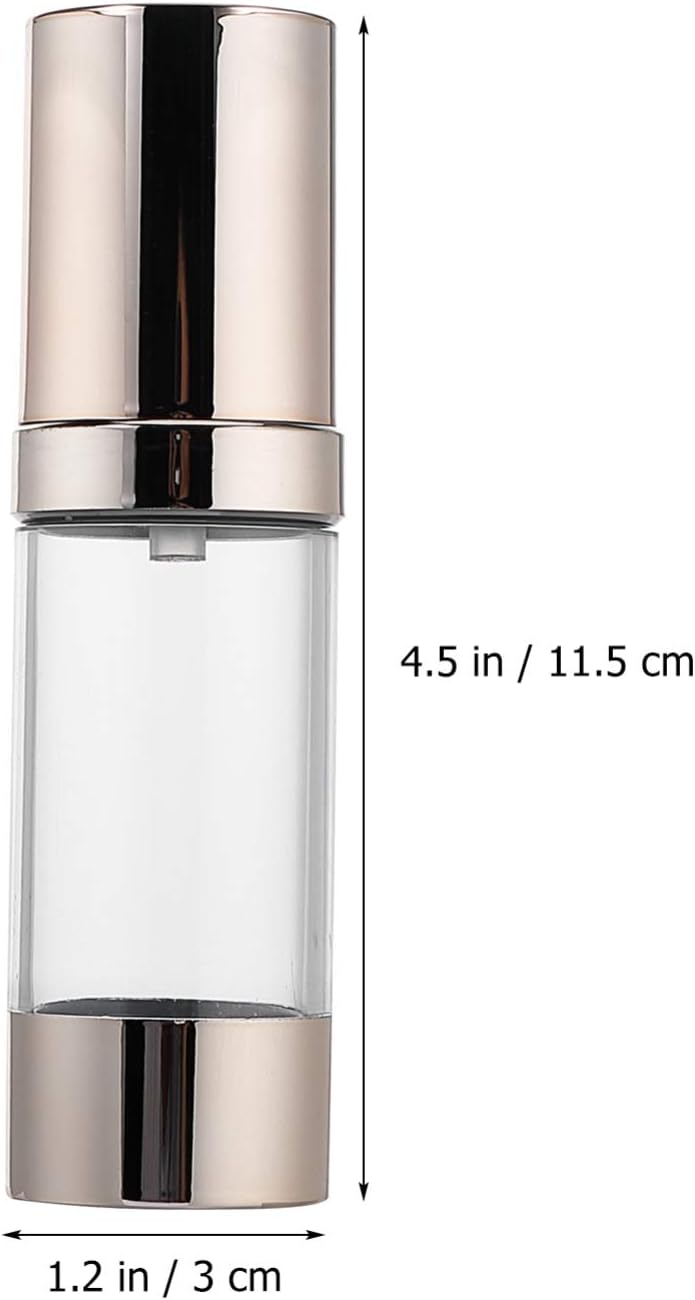 Exceart 6 botellas de plástico de viaje con aerosol, vacío, rellenable, reutilizable, bomba de líquido, dispensador cosmético, para artículos de