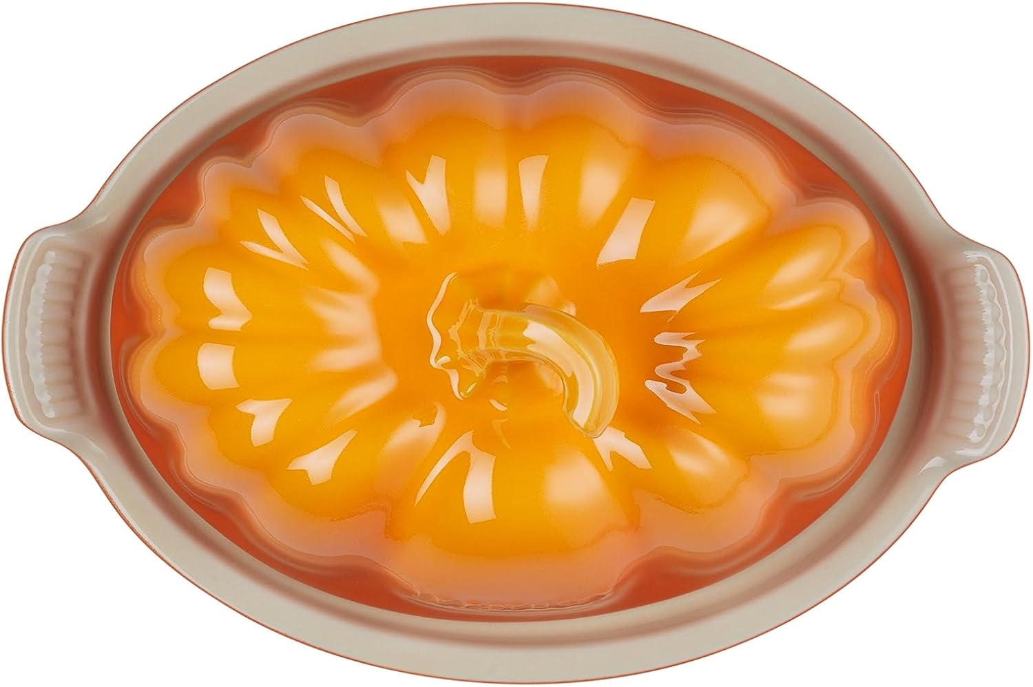 Le Creuset Plato de mantequilla de calabaza de gres, caqui