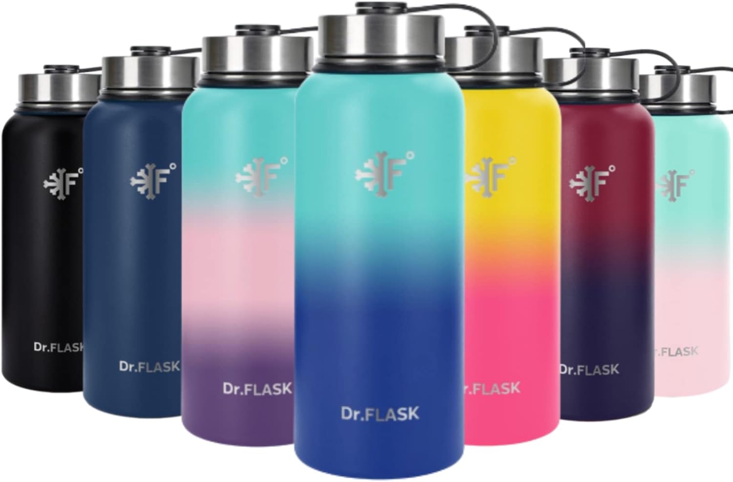 Botella de agua deportiva de 32 oz, 3 tapas (tapa con pajilla), a prueba de fugas de acero inoxidable con aislamiento al vacío, doble pared, taza