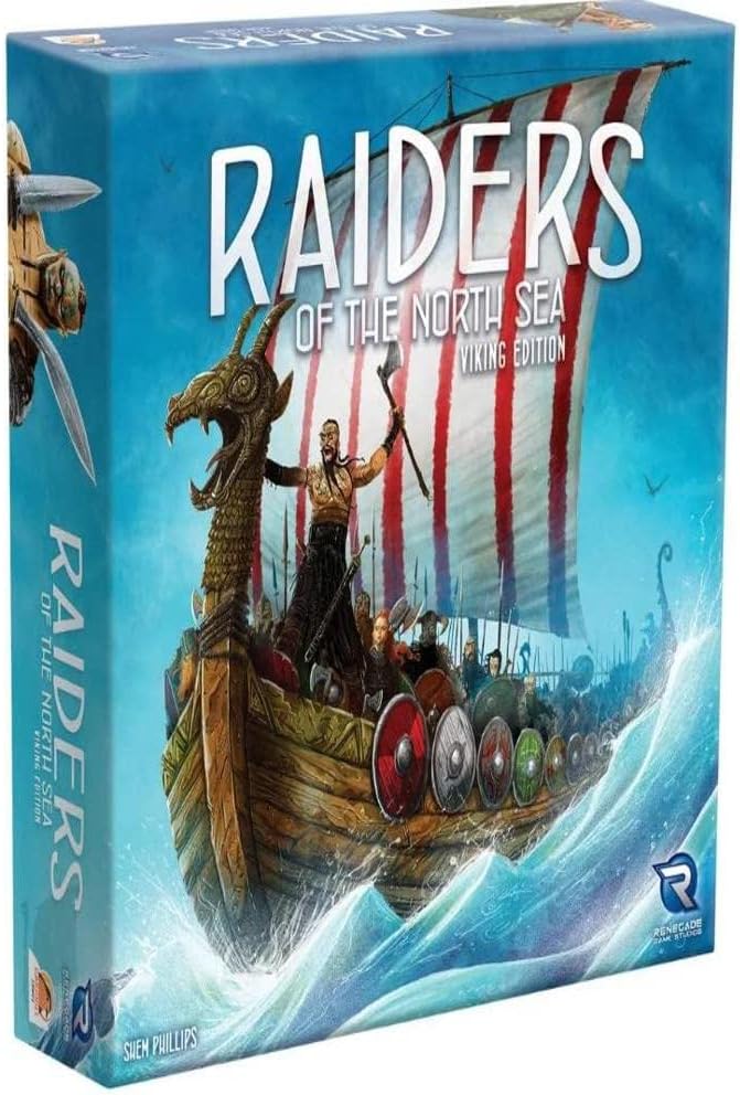 Renegade Games Studios Raiders of The North Seas Viking Edition, juego de mesa de estrategia, 2 a 4 jugadores, tiempo de juego de 30 minutos, para