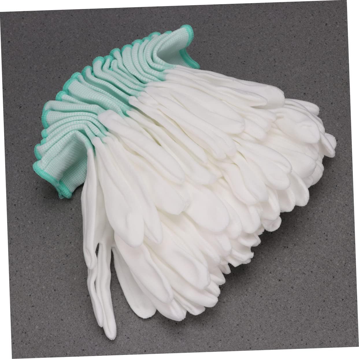 KESYOO 12 pares de guantes resistentes a los cortes, guantes de trabajo de nailon, guantes de trabajo antiestáticos, guantes de seguridad blancos