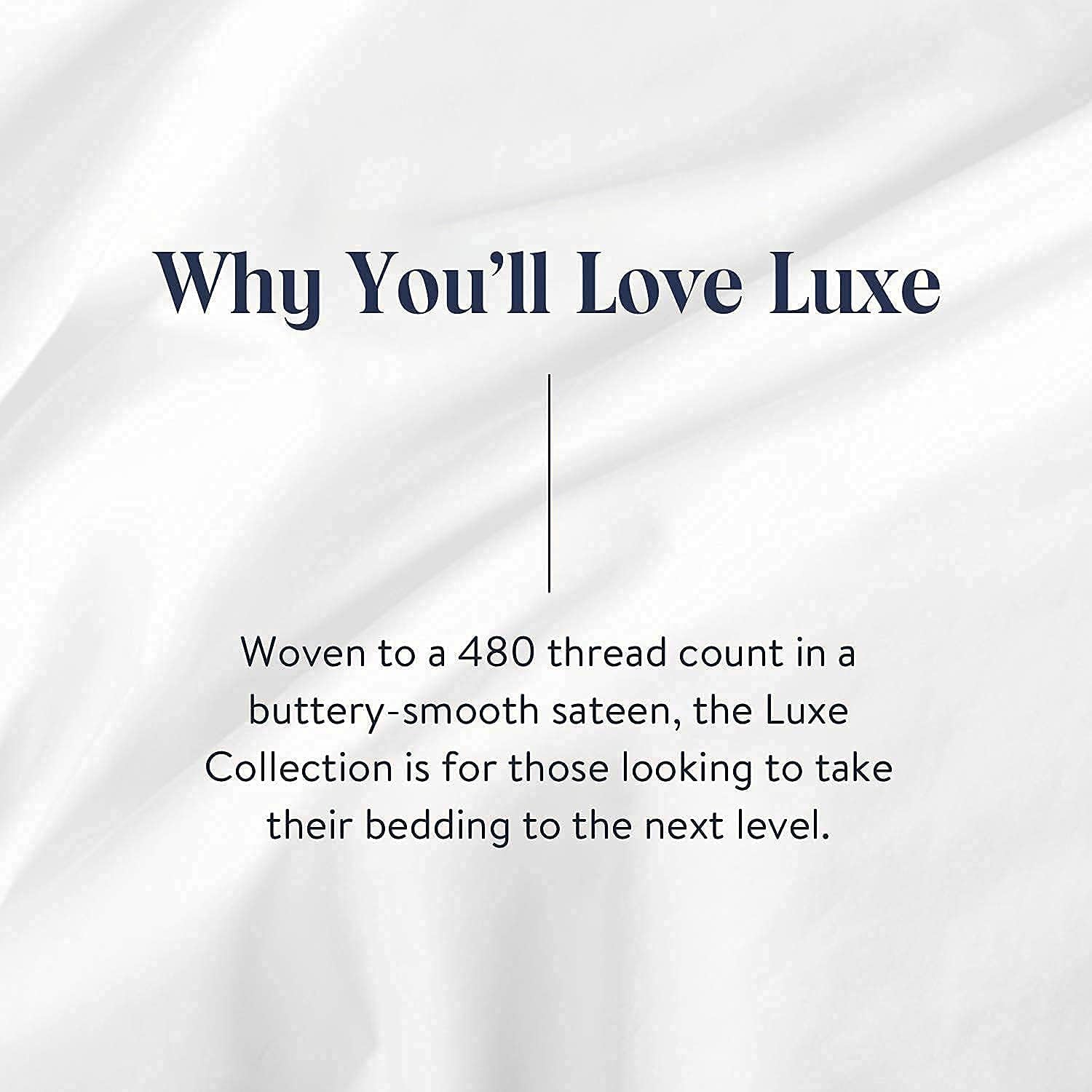 Brooklinen Juego de sábanas de satén de lujo de 3 piezas, sin juego de sábanas encimeras, 100% algodón, tamaño California King en crema, 1 sábana