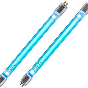 COOSPIDER UV 2 paquetes de 6 vatios de repuesto UVC bombilla UV lámpara desinfectante 253.7nm longitud de onda para armariogabinetebaño, base F6T5 COOSPIDER UV 2 paquetes de 6 vatios de repuesto UVC bombilla UV lámpara desinfectante 253.7nm longitud de onda para armariogabinetebaño, base F6T5