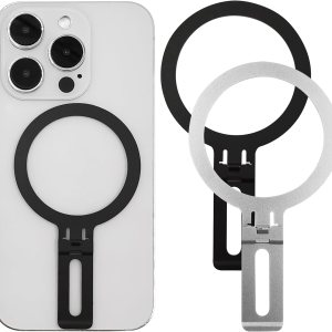 2 adaptadores universales de anillo de metal y soporte para teléfono 2 en 1, anillos ultrafinos compatibles con accesorios Magsafe iPhone 15141312 2 adaptadores universales de anillo de metal y soporte para teléfono 2 en 1, anillos ultrafinos compatibles con accesorios Magsafe iPhone 15141312
