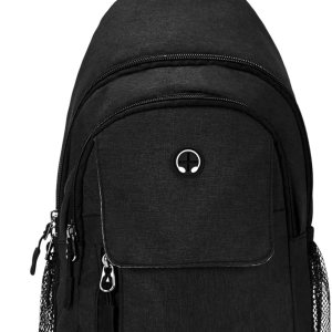 Seoky Rop Mochila tipo bandolera para hombres y mujeres, resistente al agua, bolsa cruzada para senderismo y viajes, Negro -, Mochilas Sling Seoky Rop Mochila tipo bandolera para hombres y mujeres, resistente al agua, bolsa cruzada para senderismo y viajes, Negro -, Mochilas Sling