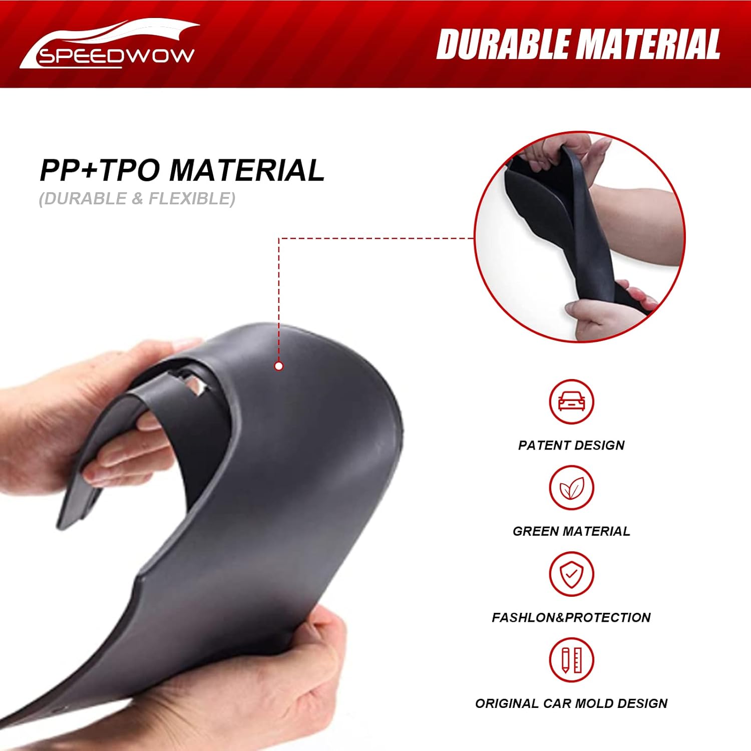 SPEEDWOW Protectores contra salpicaduras para Silverado 1500 2019-2022, 4 piezas delanteras y traseras
