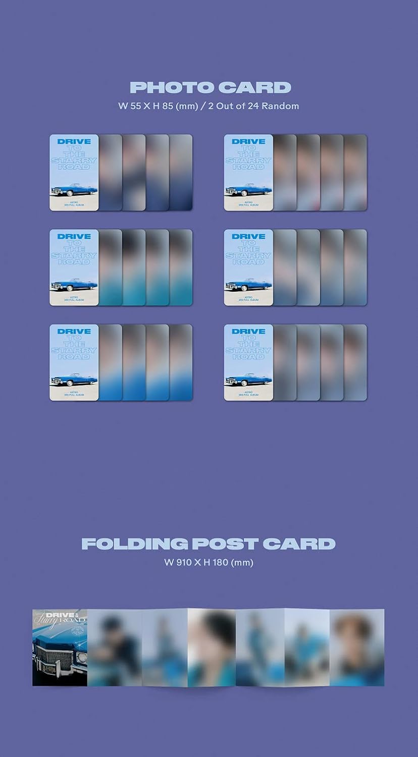 Fantagio Music ASTRO – Drive to the Starry Road Drive ver. 3er álbum+Póster plegado+Juego de tarjetas fotográficas adicionalesK-POP sellado 8.661 x