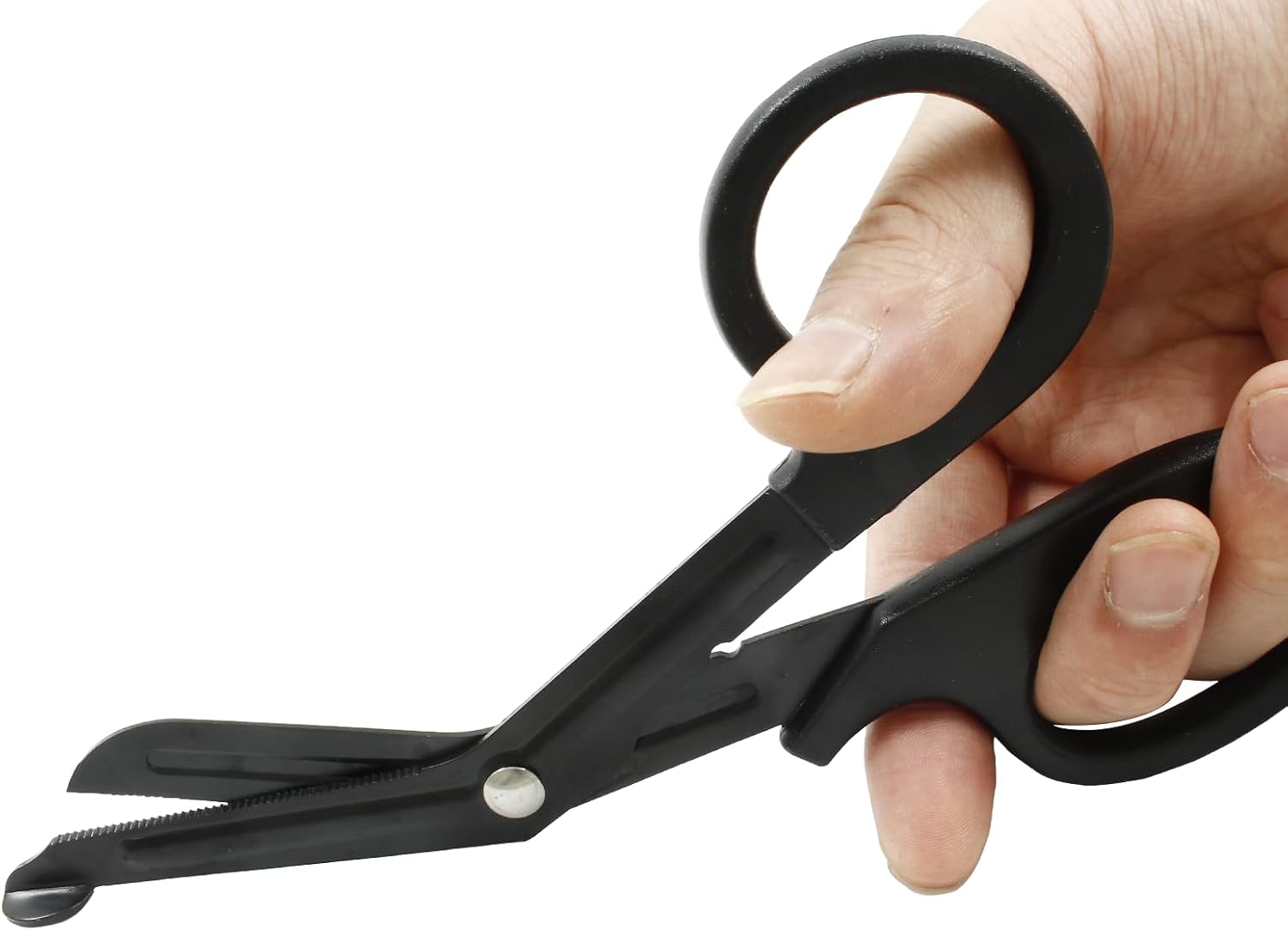 5 tijeras de trauma de 7.5 pulgadas, tijeras médicas de acero inoxidable para enfermeras, juego de tijeras de vendaje negro, tijeras de trauma