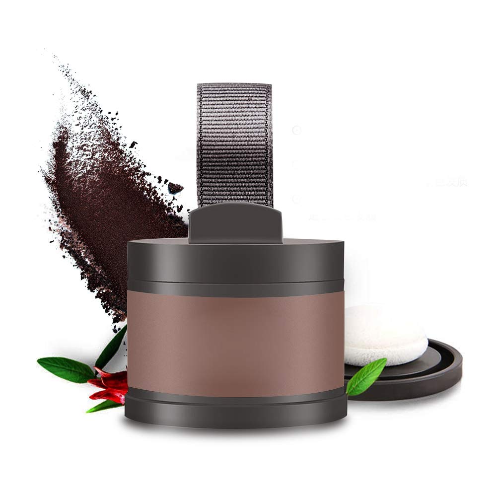 Salmue Fibras capilares para cabello fino, polvo voluminizador de cabello de café, polvo matificante, cobertura de raíces, cobertura de la línea del