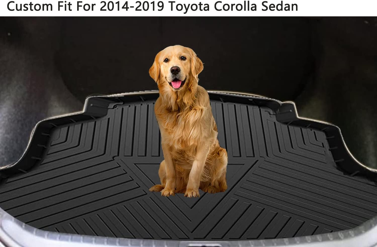Corolla Cargo Mat  Compatible con Toyota Corolla 2014-2019, para todo tipo de clima, forro de carga trasera, bandeja de maletero, 3D, impermeable,