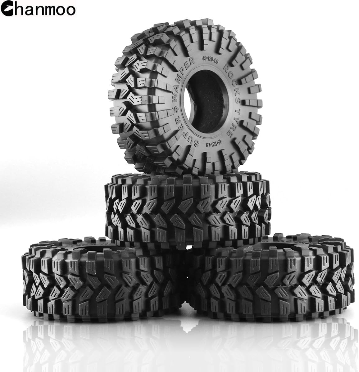 1.9 RC Crawler Neumáticos de 4.724 in con inserto de espuma de goma blanda escala 110 neumáticos para Traxxas TRX4 Axial SCX10 SCX10 II RC4WD D90