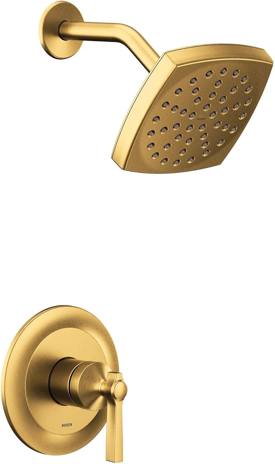 Moen UTS2912EPBG Flara M-CORE 2-Series – Kit de molduras de ducha con 1 mango, requiere válvula, oro cepillado