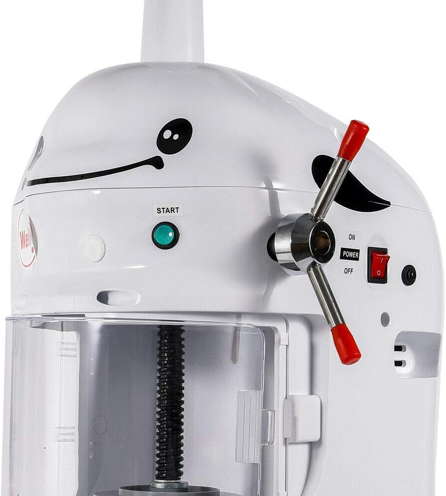 Máquina de afeitar eléctrica para hielo comercial o casera de 350 W, Salida 90 kg (200 lbs)h Velocidad 250-350 rpmmin Máquina de hielo afeitado