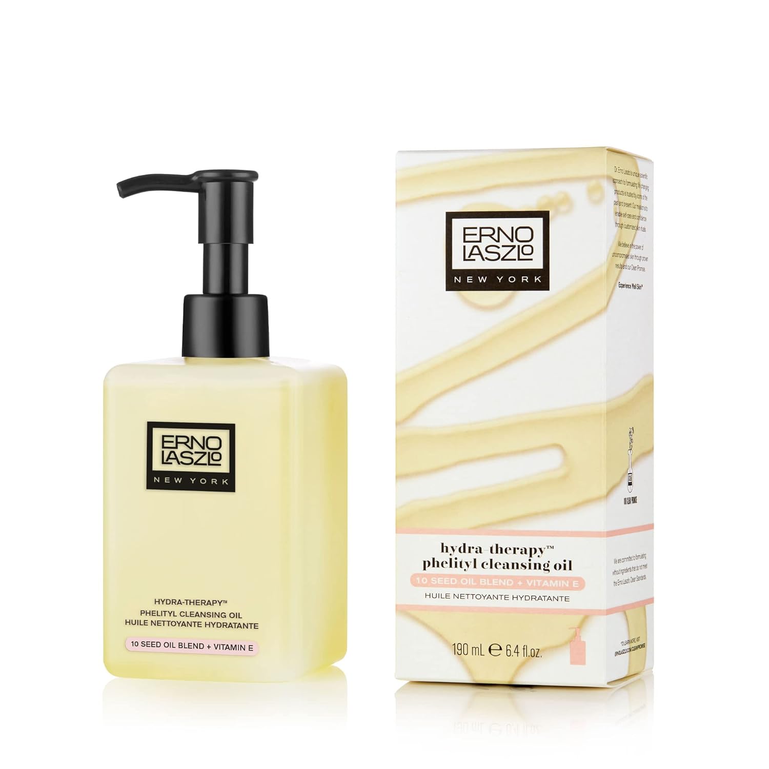 Erno Laszlo Hydra-Therapy Phelityl Cleansing Oil  Aceite limpiador suave disuelve impurezas  Hidrata profundamente la tez  6.4 onzas líquidas