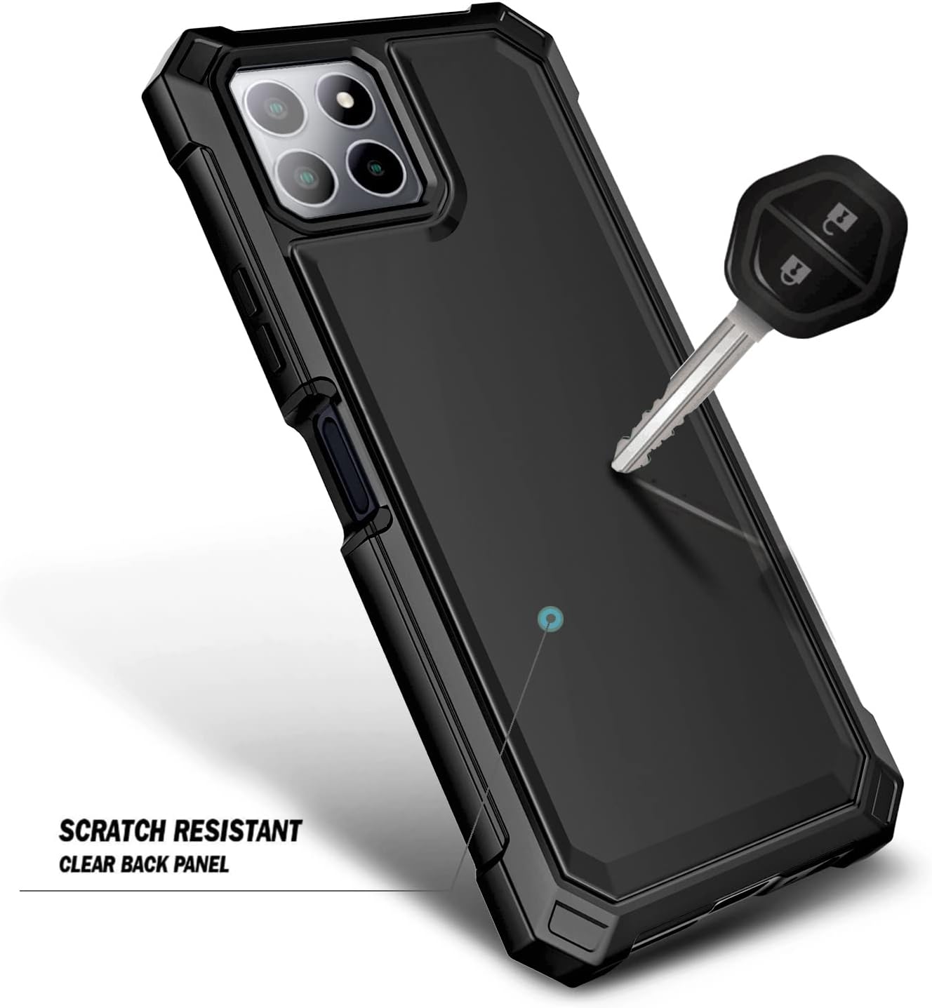 NZND Funda para Boost Mobile Celero 5G Plus 2023 de 7.0 pulgadas (solo versión grande) con protector de pantalla incorporado, funda protectora de