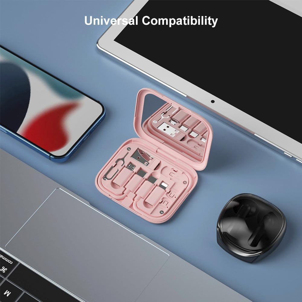 YANZIE Adaptador USB-C a USB, caja de cable USB C a iluminación contiene espejo de maquillajecable USB CMicro USB a USB CUSB A a USB C, adaptadores
