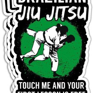 HOSALA Tócame y tu primera lección es gratis, calcomanía brasileña de Jiu Jitsu para artes marciales, calcomanías BJJ para cinturón de Jiu Jitsu, HOSALA Tócame y tu primera lección es gratis, calcomanía brasileña de Jiu Jitsu para artes marciales, calcomanías BJJ para cinturón de Jiu Jitsu,