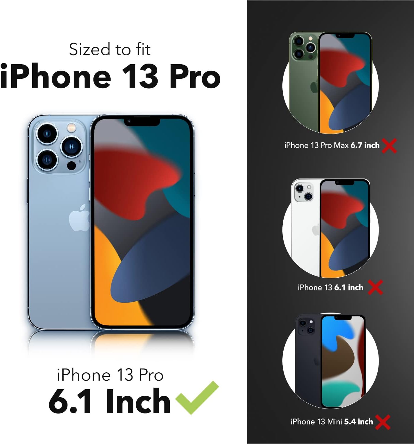 max Protection by ZAGG Protección – Paquete MagSafe funda y protector de pantalla de vidrio templado HD – Hecho para Apple iPhone 13 Pro –