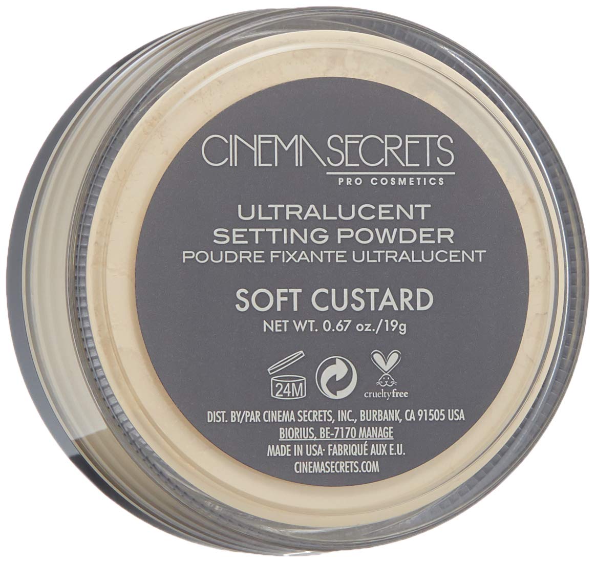 CINEMA SECRETS Pro Cosmetics Ultralucent – Polvo fijador suelto, crema suave