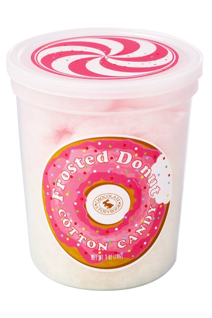 Caramelo de algodón con sabor gourmet Frosted Donut  Idea única para vacaciones, cumpleaños, regalos de broma, recuerdos de fiesta