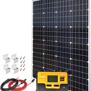 CHRISK 120W 12V Monocrystalline Solar Panel Kit Battery Charging Kit for RV Boat Truck Trailer Caravan CHRISK 120W 12V Monocrystalline Solar Panel Kit Battery Charging Kit for RV Boat Truck Trailer Caravan