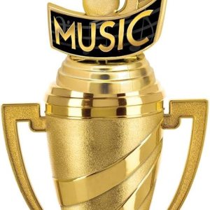 Crown Awards Trofeo de música, trofeos musicales de copa dorada de 14 pulgadas con personalización gratuita Crown Awards Trofeo de música, trofeos musicales de copa dorada de 14 pulgadas con personalización gratuita