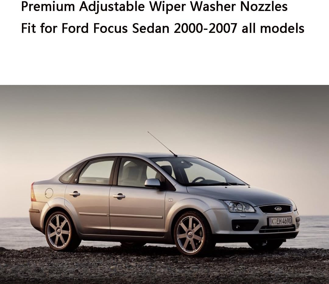 YS4Z-17603-EA – Boquillas de limpiaparabrisas ajustables de alta calidad para Ford Focus 2000 01 02 03 04 05 06 2007, repuesto directo  Fácil de