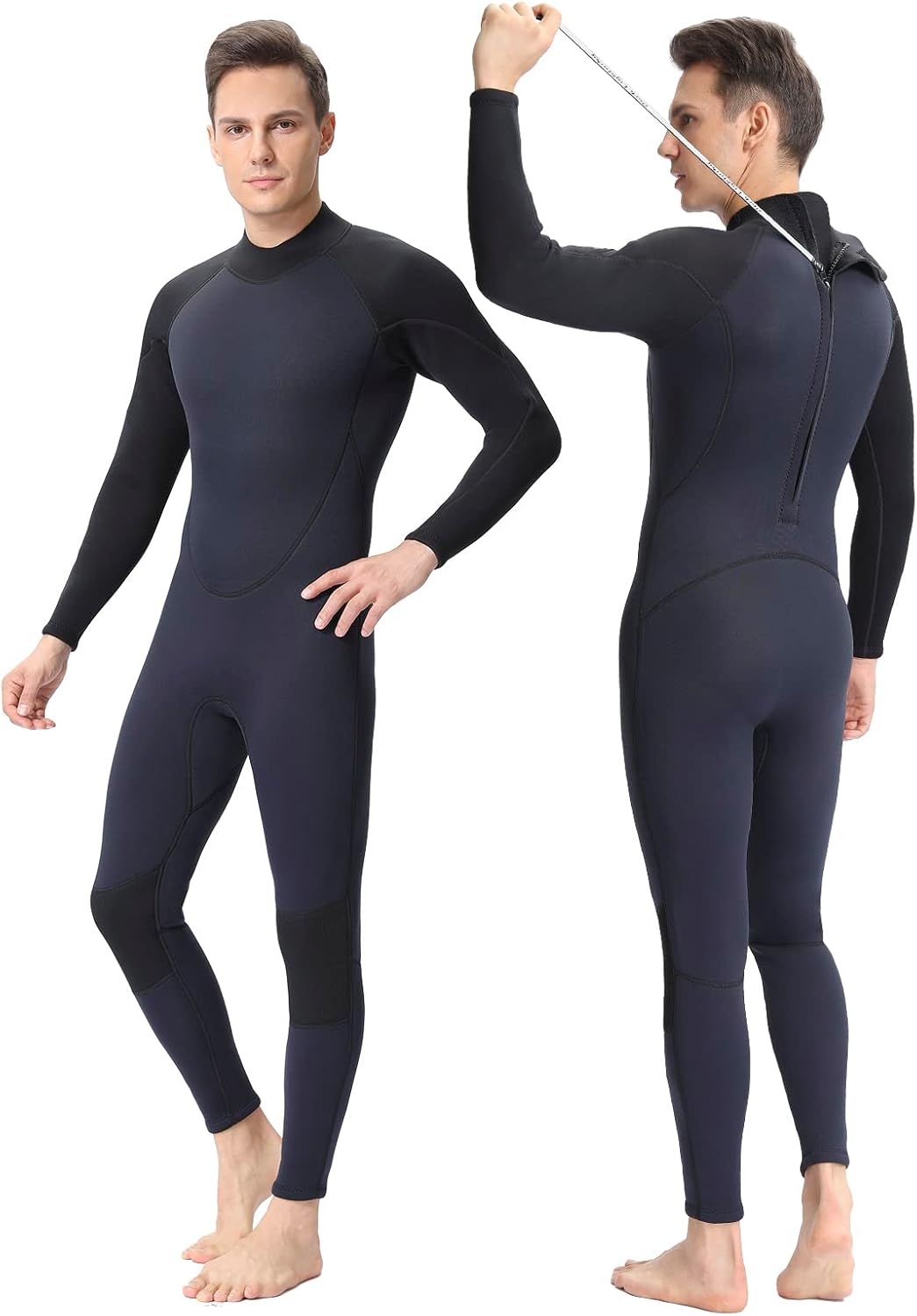 Traje de neopreno de cuerpo completo de 0.118 pulgadas para mujeres y hombres de 0.157 pulgadas y 0.157 pulgadas para agua fría, traje de buceo de