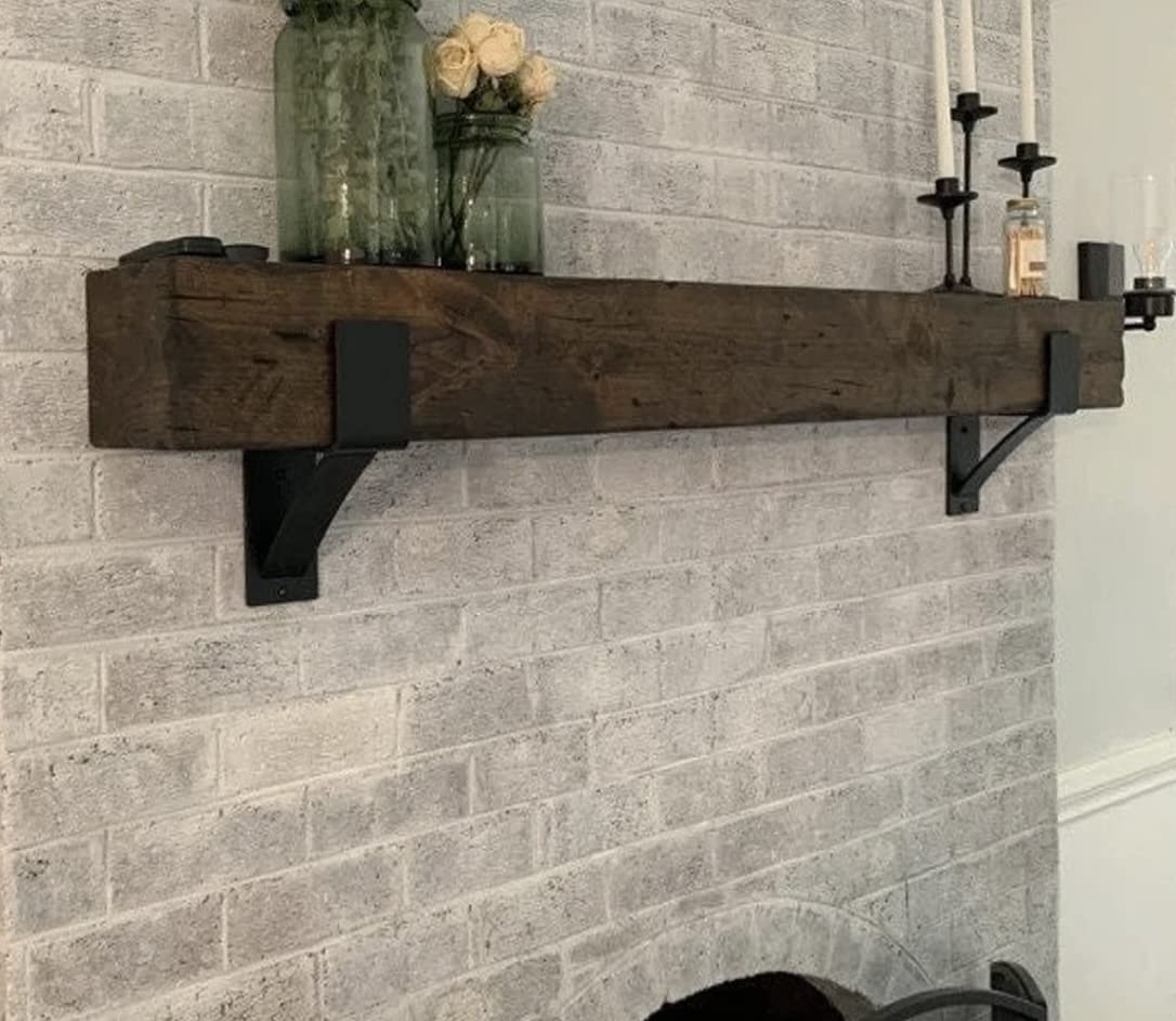Premium Mantel Bracket Corbel 2 Pack, Heavy Duty Fireplace Shelf Bracket, Sturdy Supports and Easy Installation, Hand Made in USA (2, 6″ x 6″)