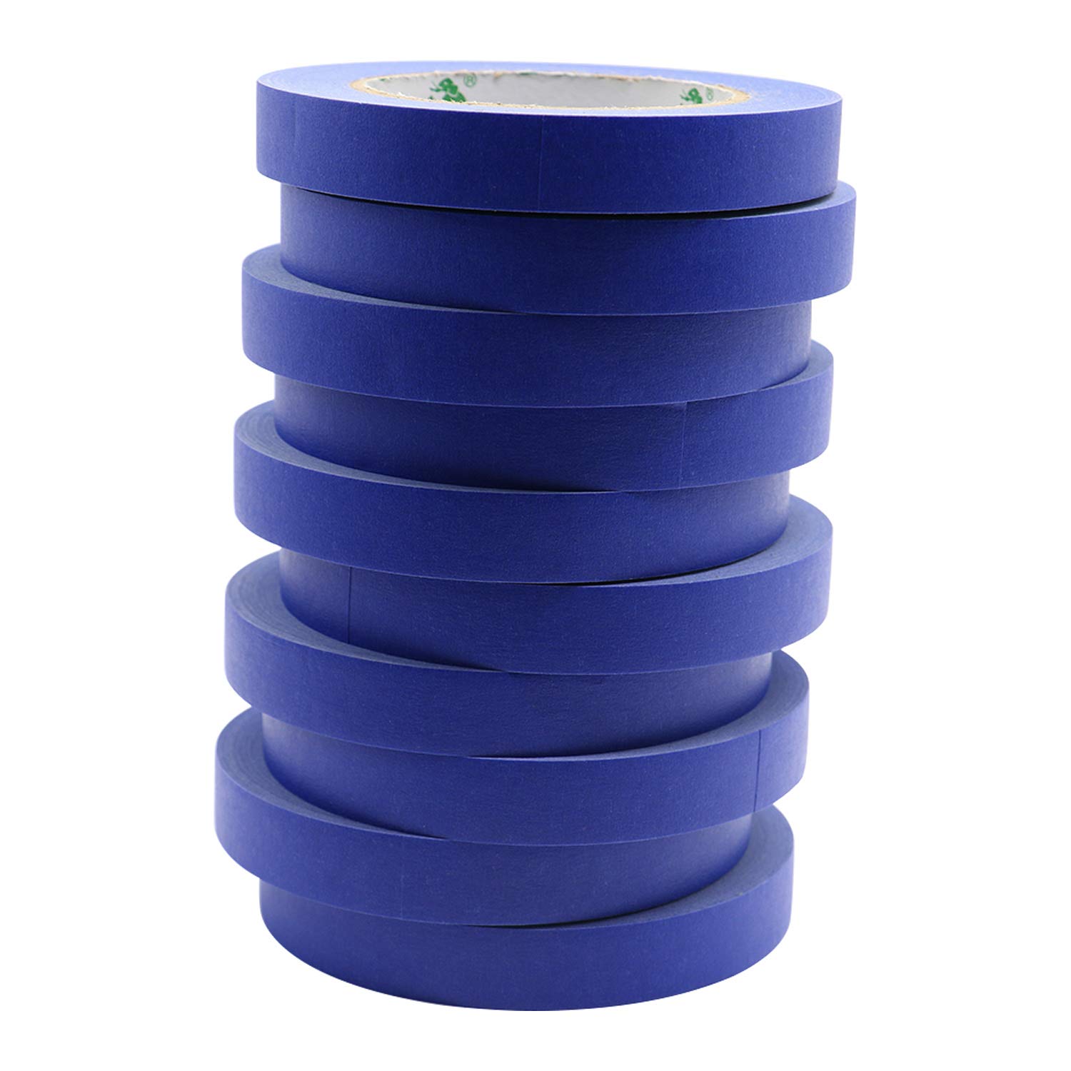 BOMEI PACK 10 cintas azules para pintores, 5.5 mil, 34 pulgadas, 55 años, sin residuos, cinta adhesiva para pintura de pared con líneas afiladas
