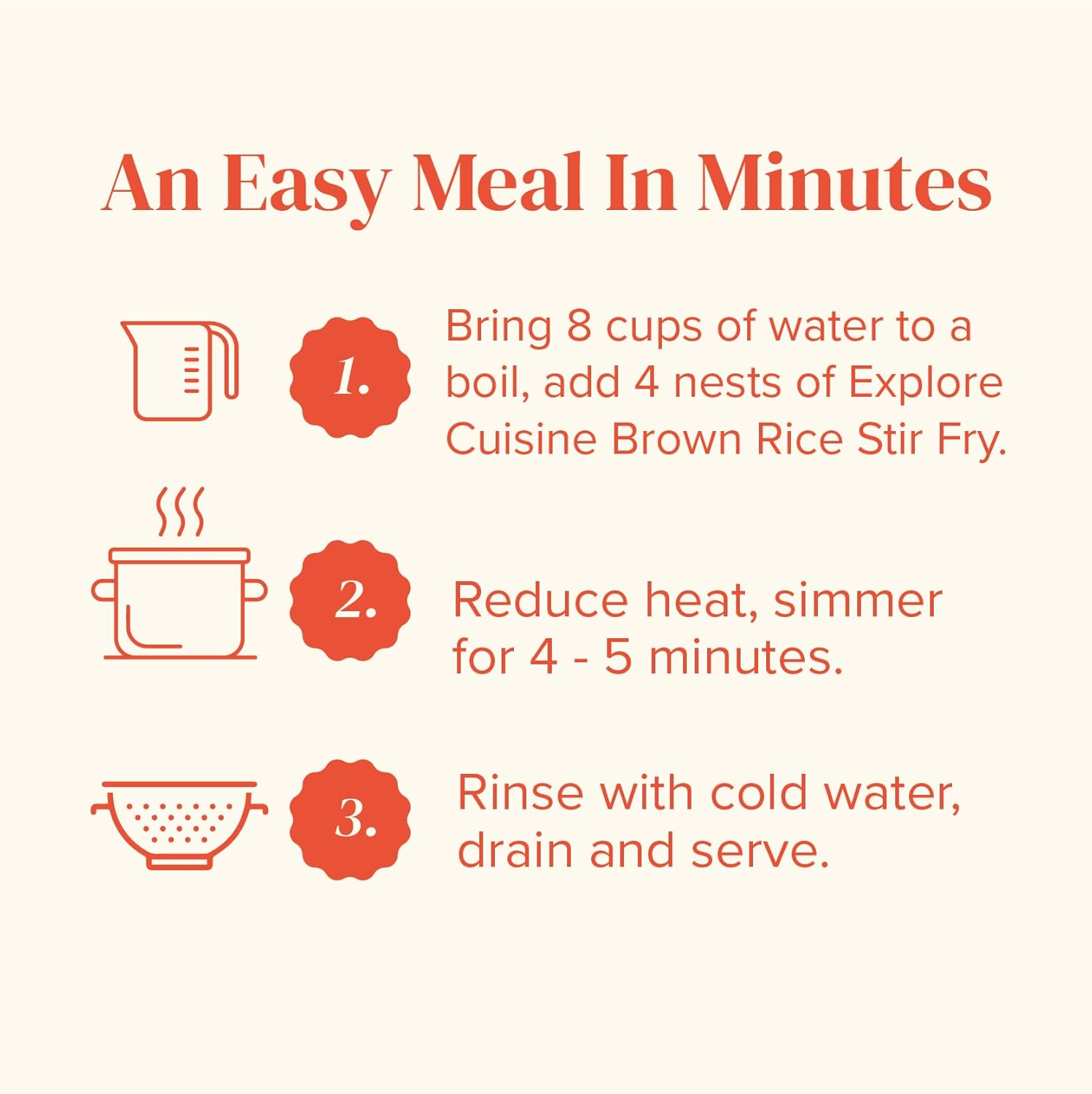 Explore Cuisine Fideos orgánicos de arroz integral para freír, 8 onzas (paquete de 5), fideos fáciles de hacer, sin gluten