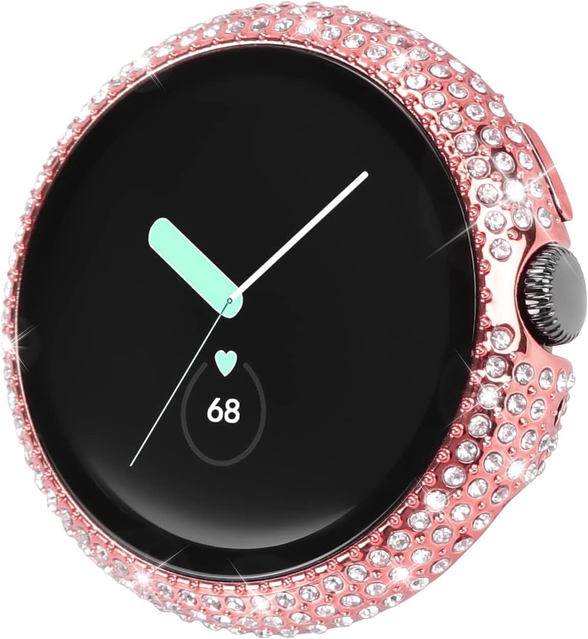 KONAFEI Funda compatible con Google Pixel Watch 2 (2023)  Pixel Watch con protector de pantalla, cubierta protectora brillante de vidrio templado,