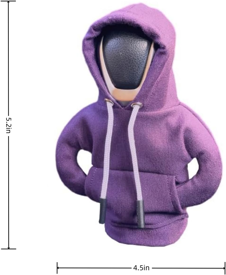 Mini cubierta de cambio de marchas de coche con capucha cubierta de cambio de coche, accesorios interiores, perillas de cambio de moda (morado)