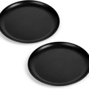 E-far Juego de 2 sartenes para pizza de 13.5 pulgadas, bandeja antiadherente para tartas de pizza, bandeja redonda de metal para horno, núcleo de E-far Juego de 2 sartenes para pizza de 13.5 pulgadas, bandeja antiadherente para tartas de pizza, bandeja redonda de metal para horno, núcleo de