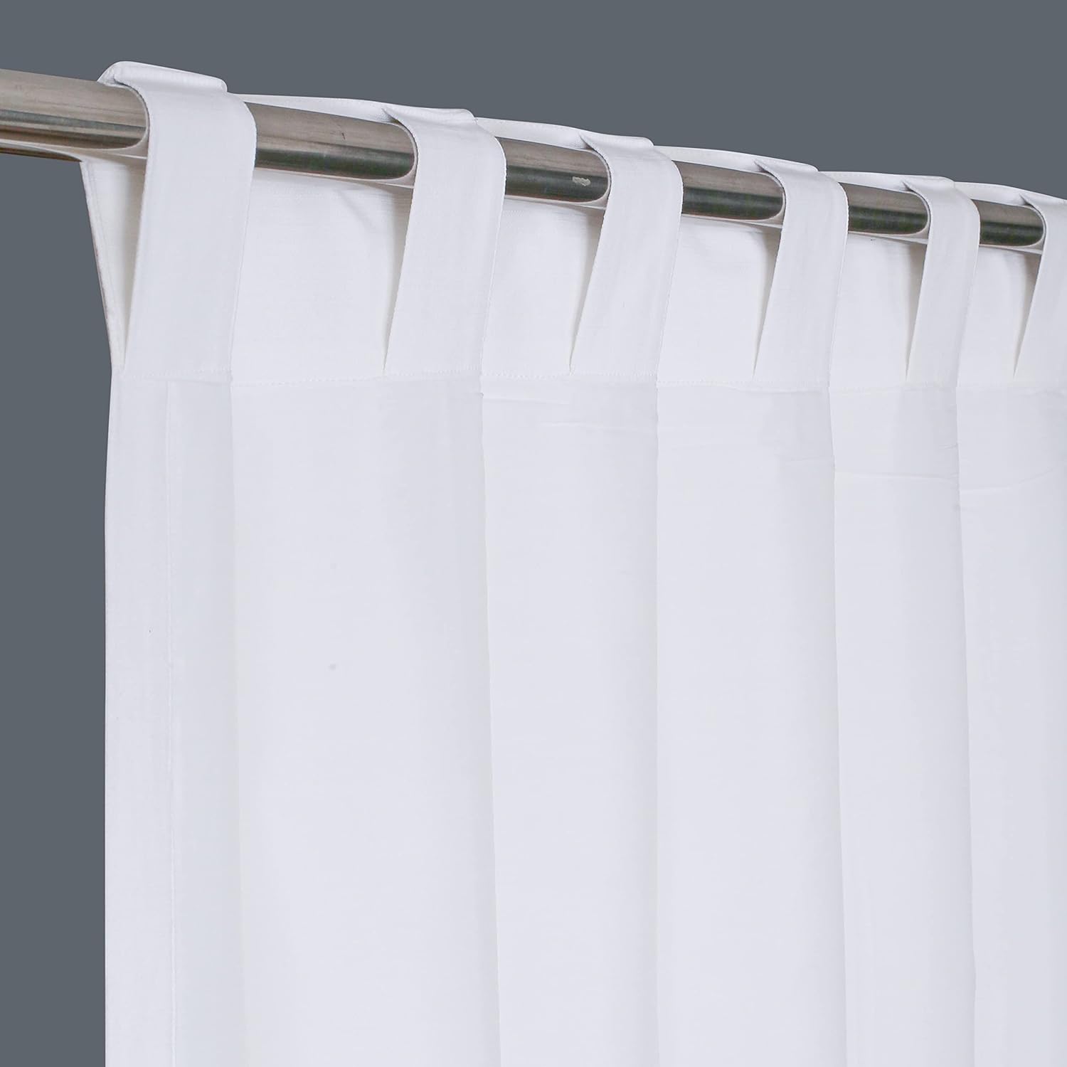 Cortina blanca con forro Texo en la parte trasera, cortinas de algodón, cortinas de algodón blanco, cortinas de sala de estar de 96 pulgadas,