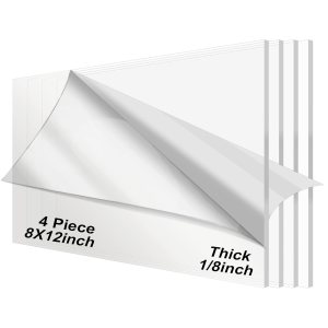 Paquete de 4 hojas de acrílico fundidoplexiglás transparentes de 8 x 12 pulgadas, hojas de plástico transparentes de 18 pulgadas de grosor (0.118 Paquete de 4 hojas de acrílico fundidoplexiglás transparentes de 8 x 12 pulgadas, hojas de plástico transparentes de 18 pulgadas de grosor (0.118
