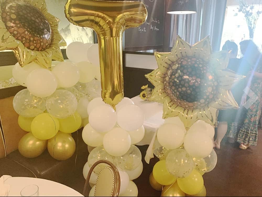 Desde 100 piezas de guirnaldas de globo amarillo kit blanco metálico dorado látex Globos para boda fiesta de verano niños decoraciones de cumpleaños