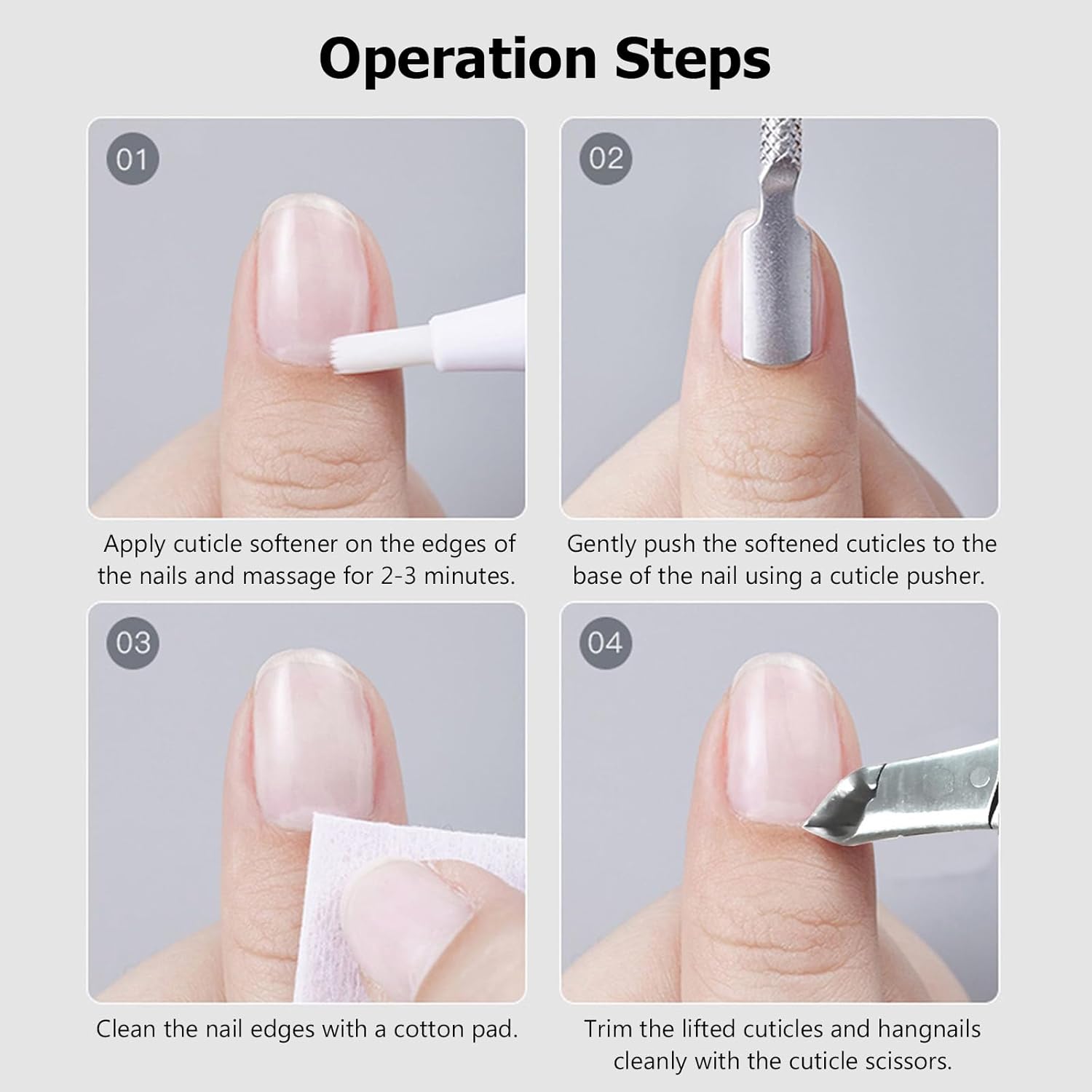 Cortadora de cutículas, pinza de cutícula de 34 de mandíbula extremadamente afilada, herramientas profesionales para recortar cutículas de uñas,