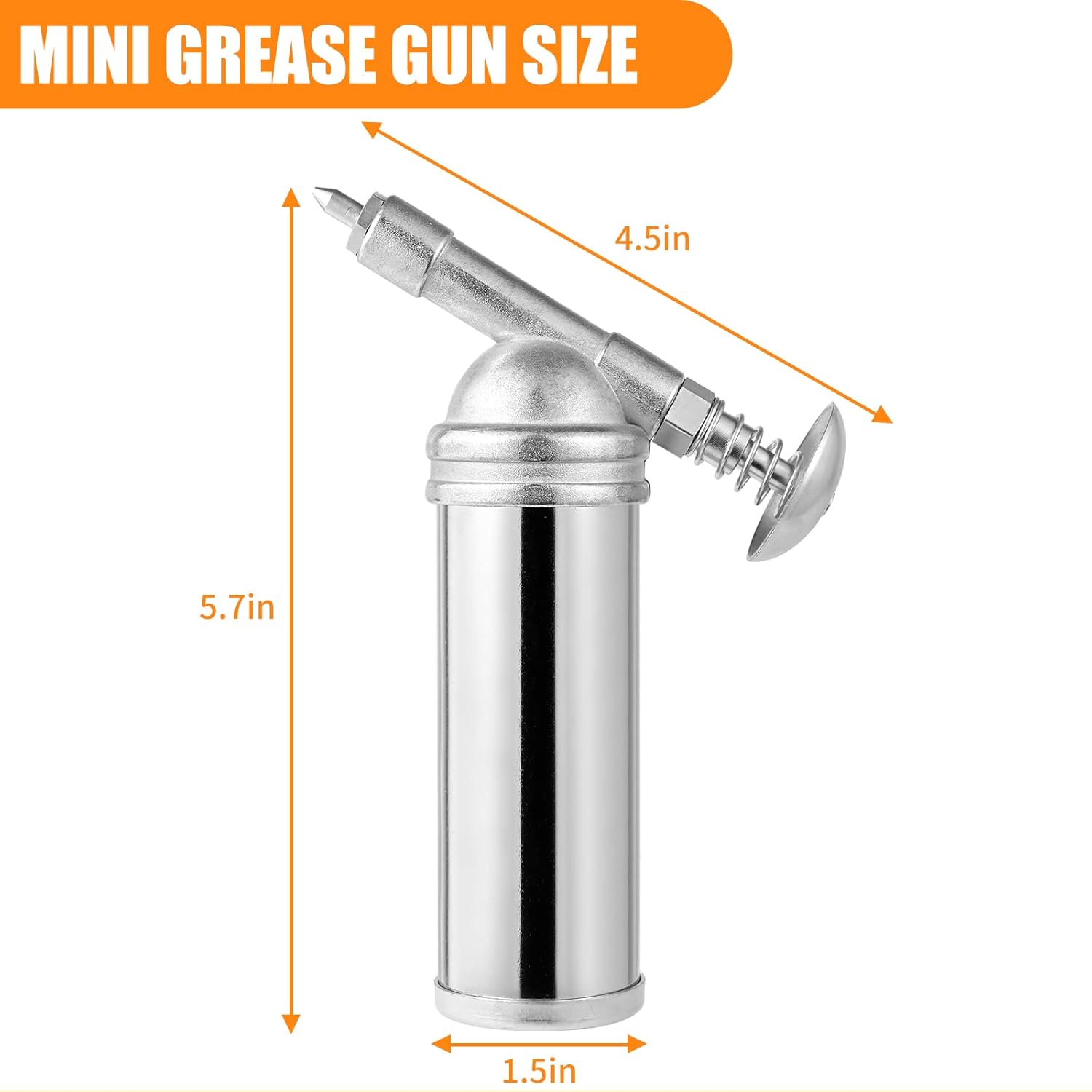 Mini pistola de grasa para bicicleta, portátil, multiusos, presión de salida de 1000 PSI y capacidad de 80 C.C., boquilla de aguja para engrasar BB,