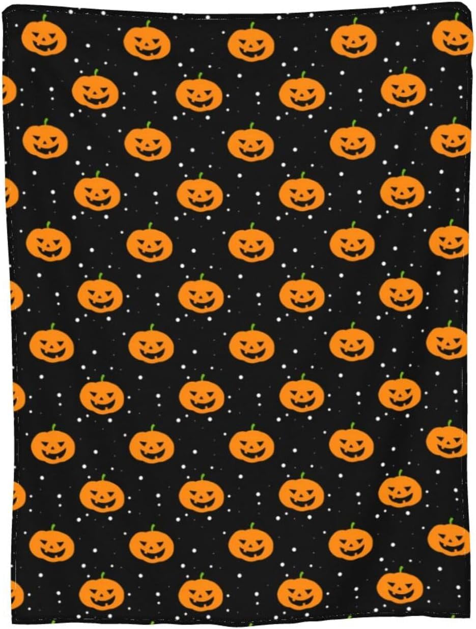 Manta de microforro polar ultrasuave para Halloween, ligera, mullida y cálida, manta de franela de Halloween para sofá, cama, sala de estar, 50 x 40