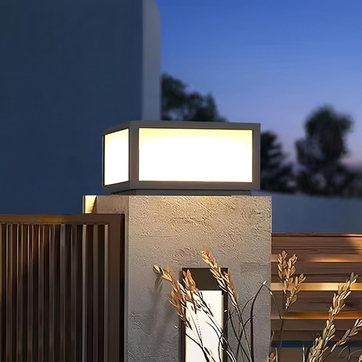 Luz de pilar de poste para exteriores, IP65, impermeable, de aluminio, moderna, de lujo, regulable, 15 W, luces de columna LED, iluminación urbana