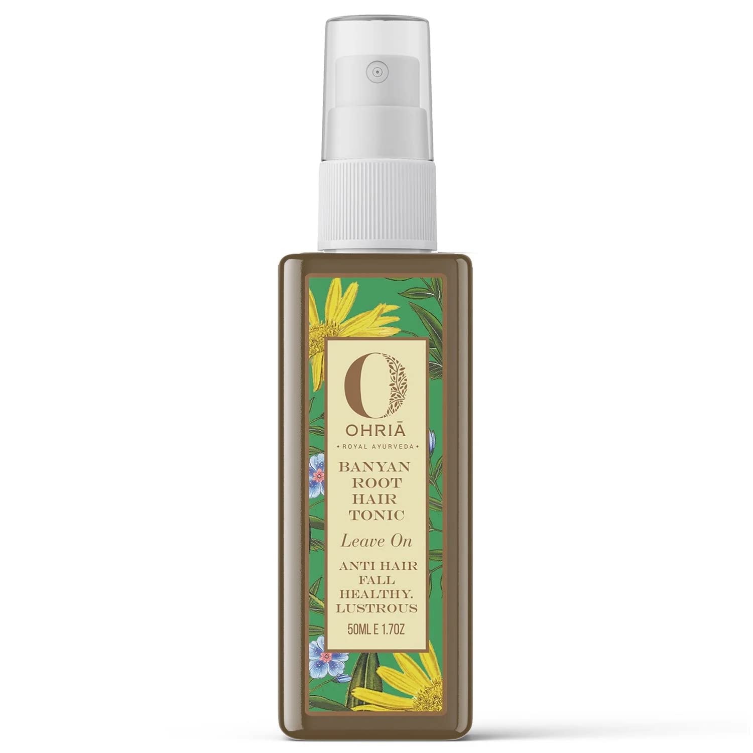 Ohria Ayurveda – Tónico para el cabello 100% natural de raíz de banyan para todo tipo de cabello, aceite para el cabello, 1.69 onzas líquidas