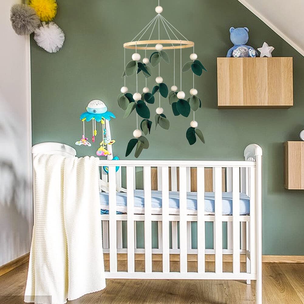 Móvil para bebé, campana de cama con bola de fieltro, para guardería, móvil, colgante de bebé, juguete para cuna, móvil para niñas, niños,