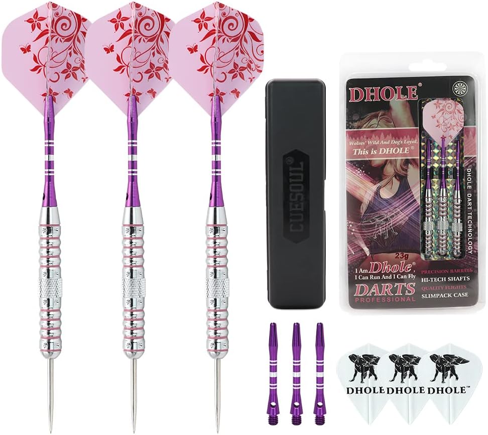 Black Scorpion CUESOUL Dhole 21g2324 Grams Steel Tip Darts with 2 Different Sets Aluminum Shafts