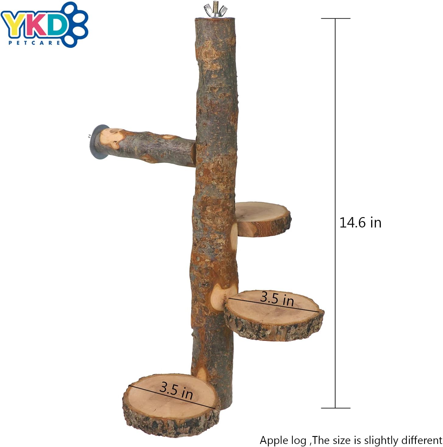 Chinchilla – Plataforma giratoria de madera colgante grande  Plataforma de pie de madera de fruta natural para animales pequeños  Plataforma